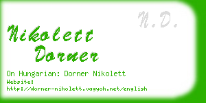 nikolett dorner business card
